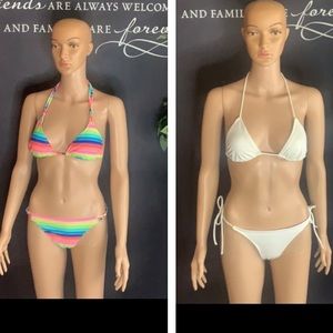 LOT of 2 - Two Piece Bathing Suits Size Med